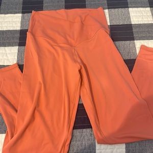 Orange Aerie cross waistband leggings